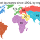 Illustration for article titled This map of Nobel prize winners shows a disturbing level of inequality